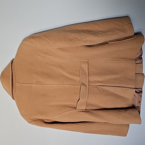 Preston & York Sweet Timeless Academia Wool Blend Camel Color Peacoat Size 16 - Picture 7 of 9